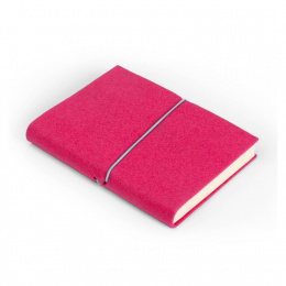 Daily Planner FILZDUETT felt pink/elastic turquoise | 12 x 16,5 cm,  1 day/page
