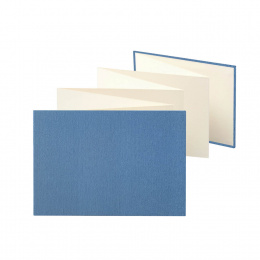 Leporello LEINEN light blue | 18 x 13 cm, landscape format, for 14 photos cream