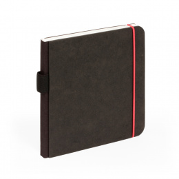 Notebook SCRIBBLE elastic red | 13 x 13 cm, 48 sheet blank