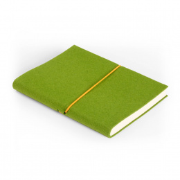 Weekly Planner + Notes FILZDUETT felt green/elastic orange
